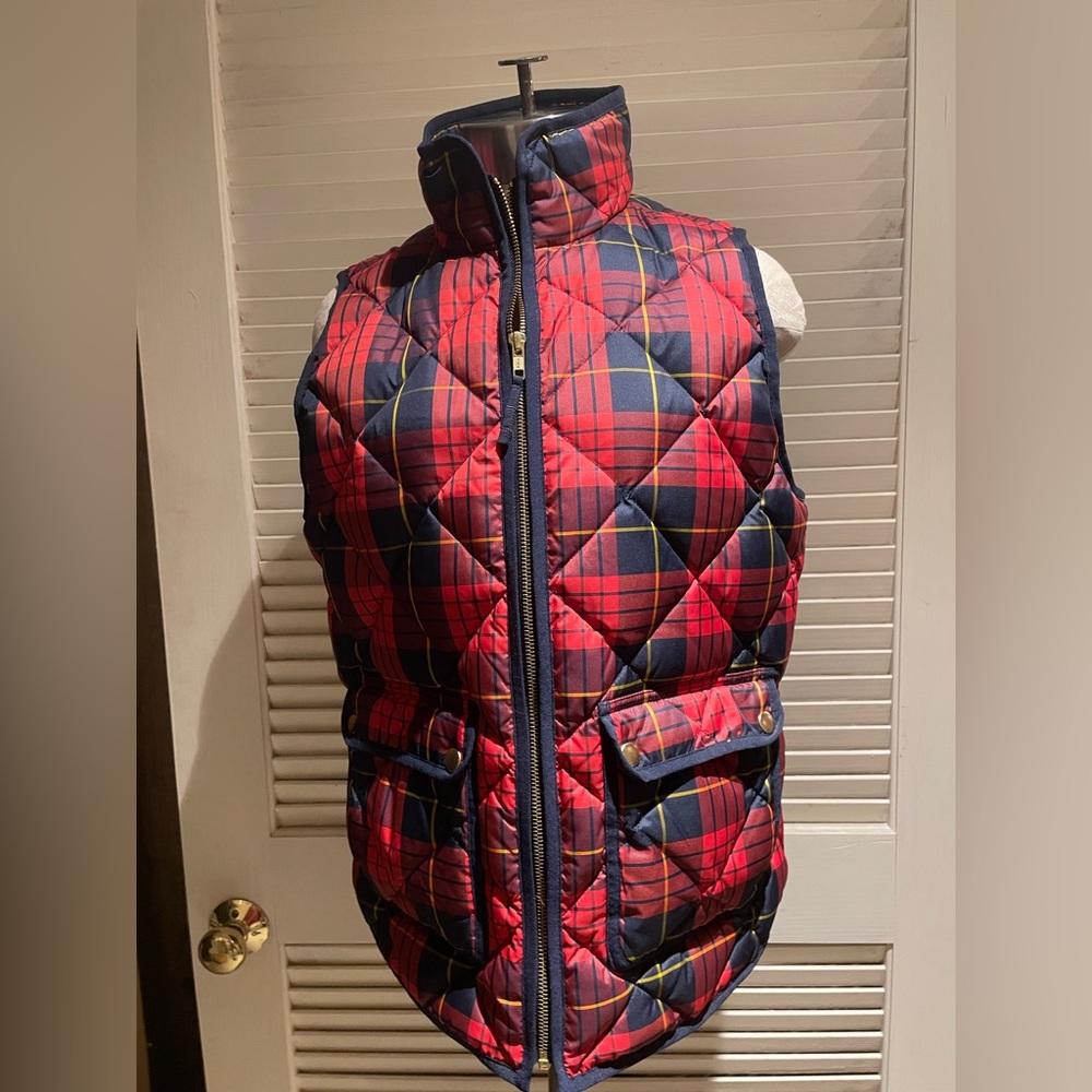 Brand new with tags J.Crew plaid vest. Size medium.